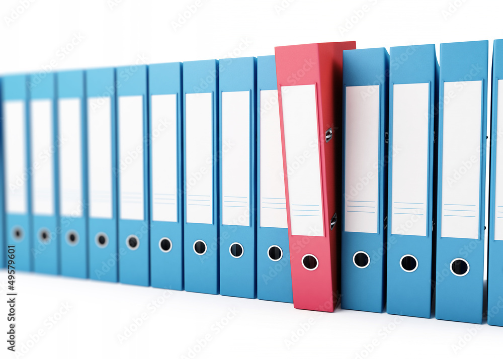 office folders, binder 3d Illustrations on a white background office folders, binder 3d Illustrations on a white background