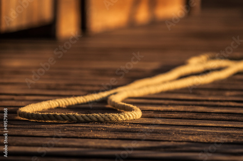 a rope on the beach