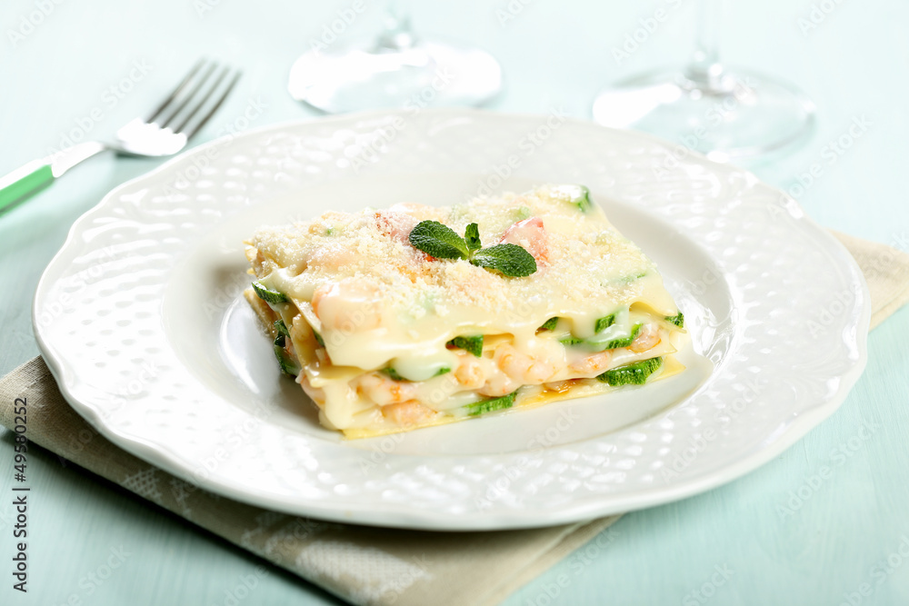 lasagne vegetariane con zucchine e gamberetti lasagne vegetariane con zucchine e gamberetti