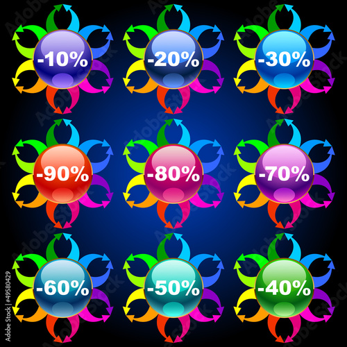 Vector discount labels 5