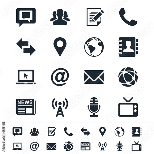 Media and communication icons
