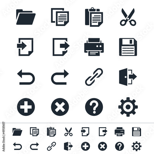 Application toolbar icons