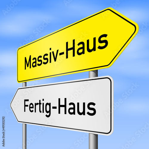 schild lr massiv-haus fertig-haus I