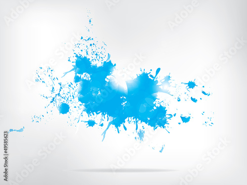 Colored paint splashes  on abstract background