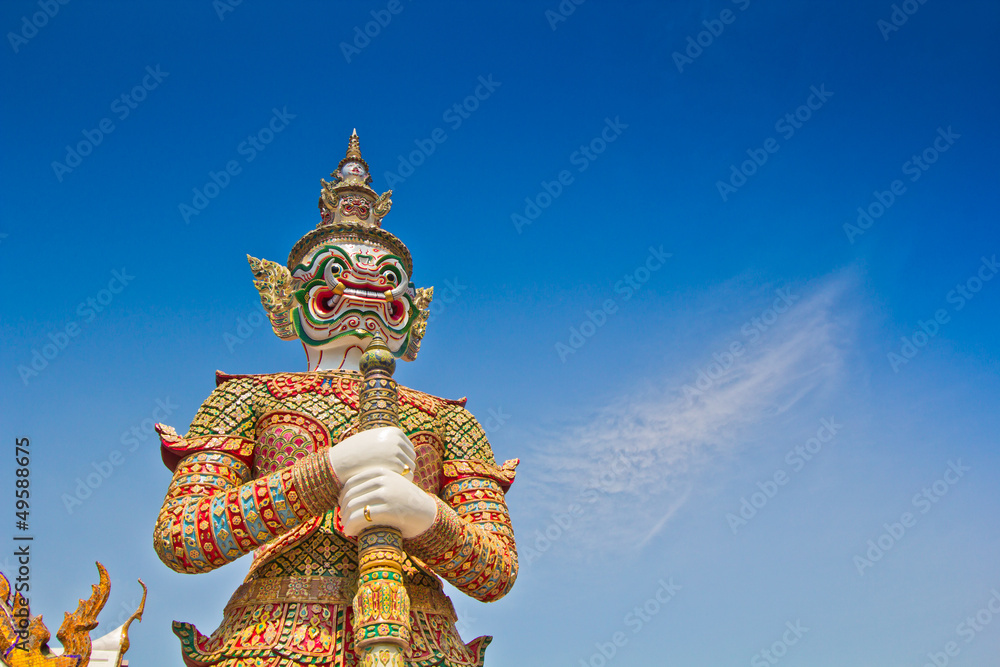 Giant at Wat Phra Kaew in Thailand