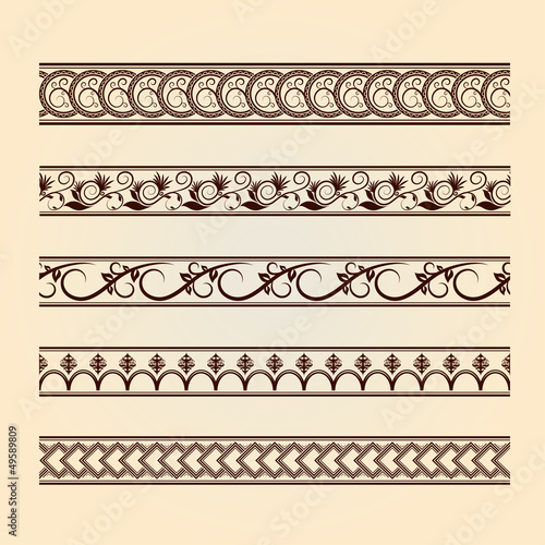 Set of classic floral lines (vintage collection).