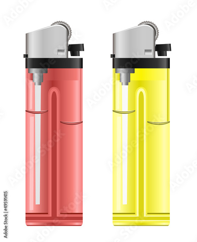 Colored lighters. Vector illustration