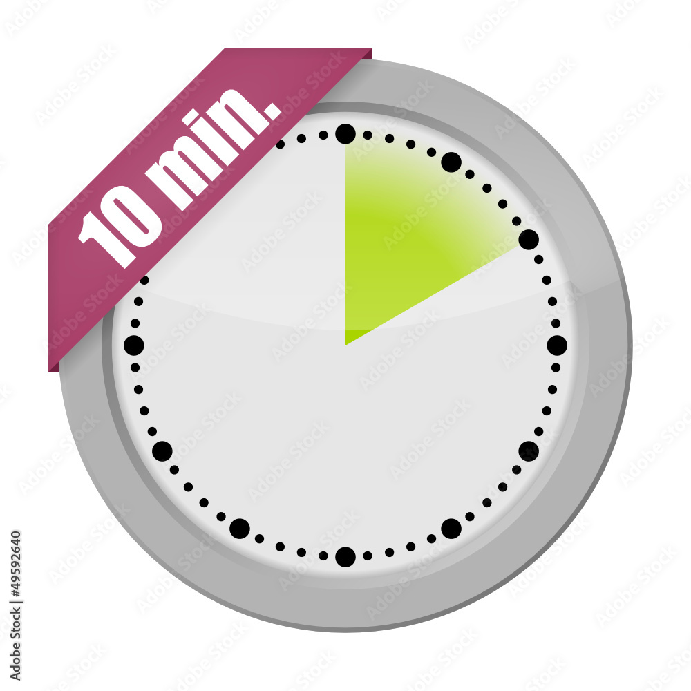 button uhr 10 min. 1