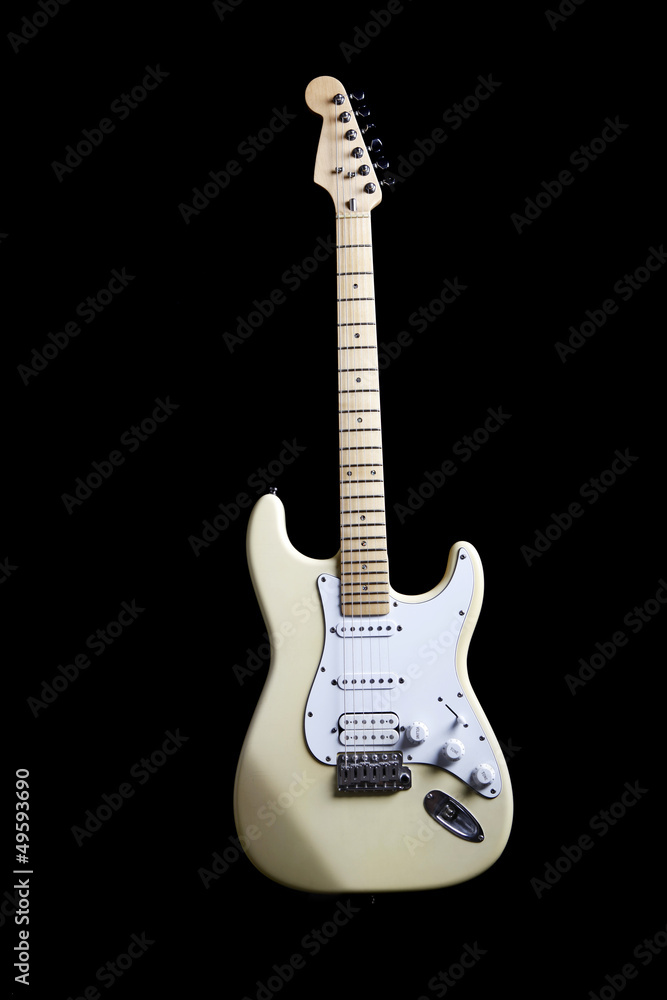 Electric guitar on black background