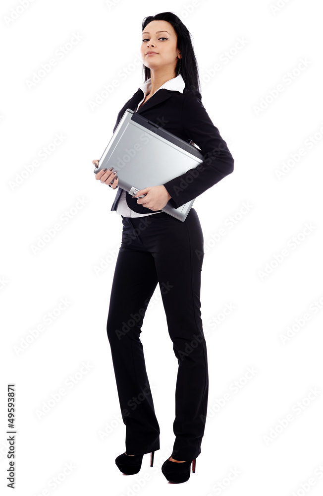 Full length pose of confident businesswoman Full length pose of confident businesswoman