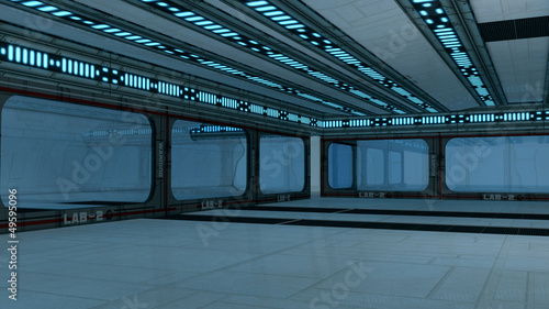 Futuristic Interior. SCIFI. Science Fiction