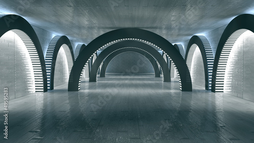 Futuristic Interior. SCIFI. Science Fiction