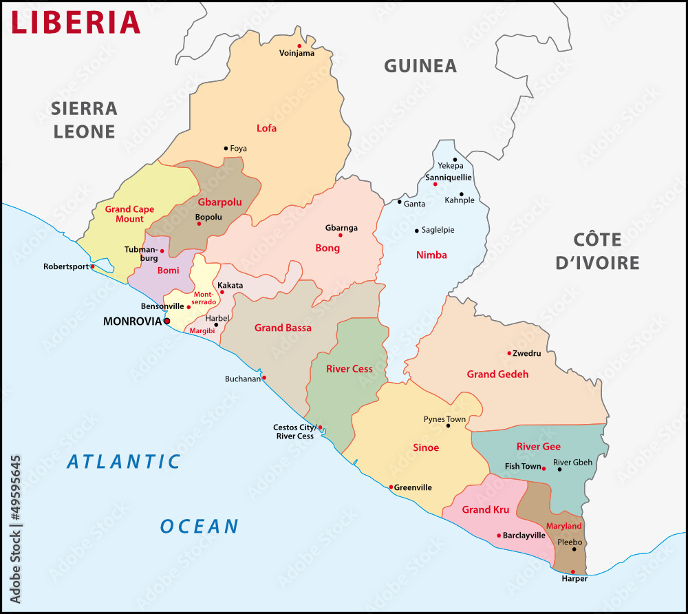 Obraz premium Liberia Administrativ