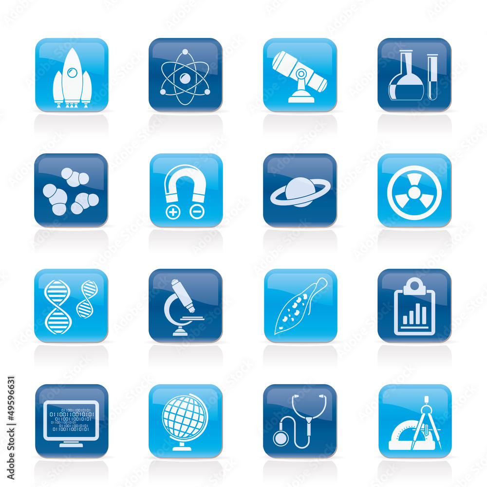 Science, Research and Education Icons - Vector Icon set Science, Research and Education Icons - Vector Icon set