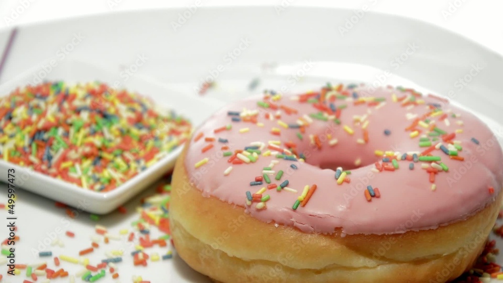 Pink Donut turning around (loopable HD video) Pink Donut turning around (loopable HD video)