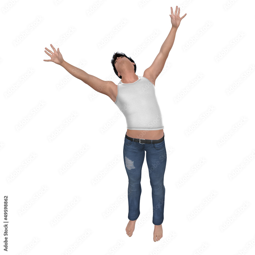 3d man in jeans 3d man in jeans