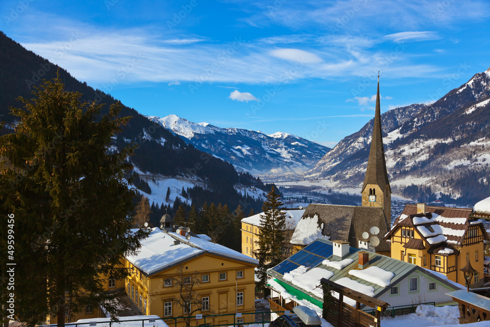 Mountains ski resort Bad Gastein Austria