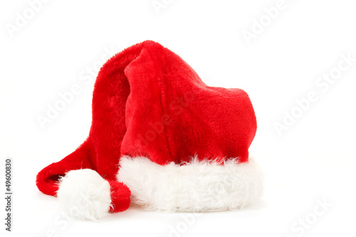 red santa hat on white background
