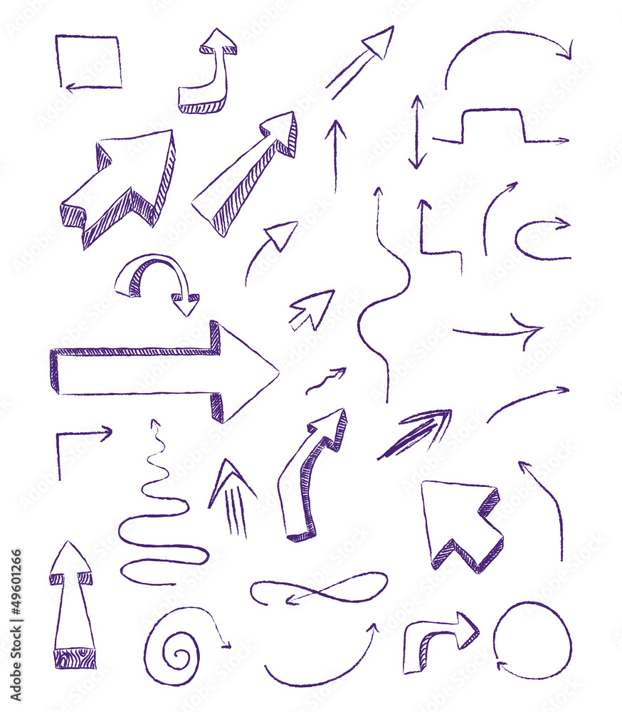doodle arrows as design elements doodle arrows as design elements