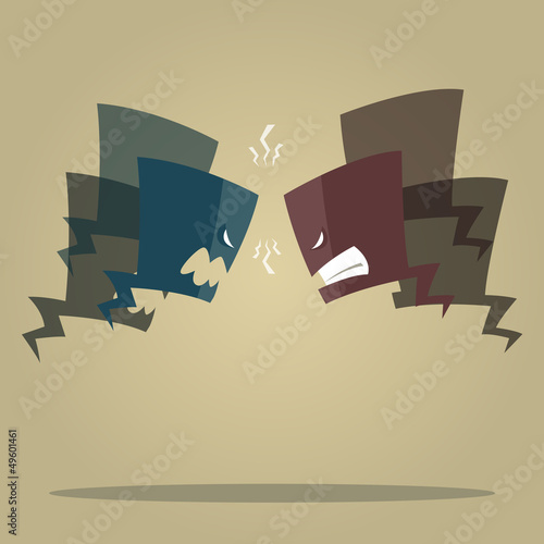 Conflict speech bubbles