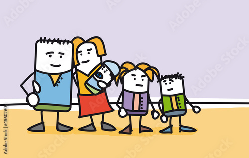 Famille avec 3 enfants