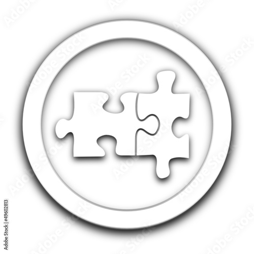 pièce puzzle vignette blanche