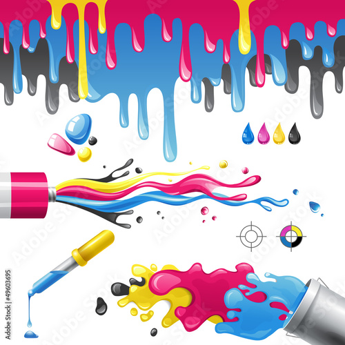 CMYK splashes