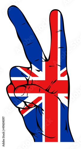Peace sign with British flag