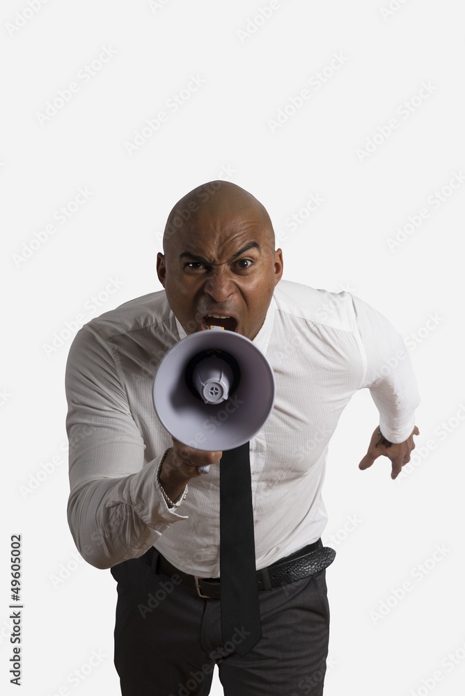 Shouting businessman Shouting businessman