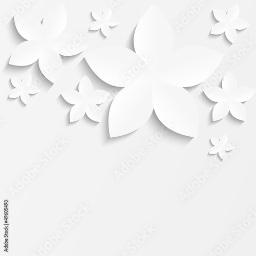 White paper floral background