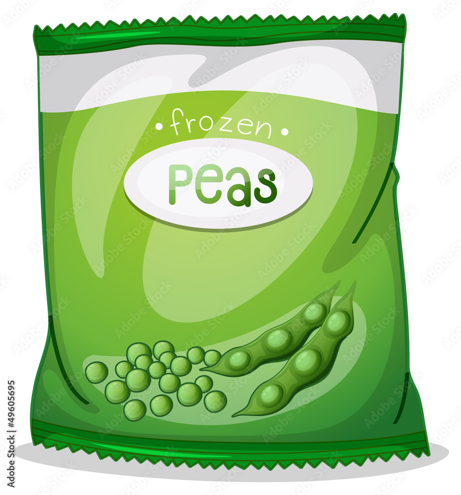 A pack of frozen peas - obrazy, fototapety, plakaty 