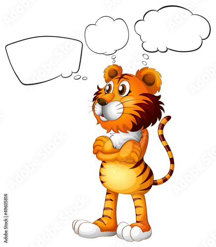 A tiger thinking