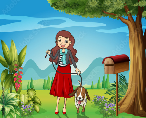 A woman and her pet