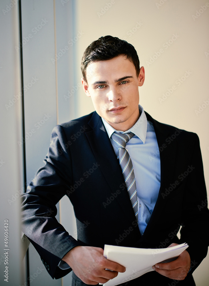 Businessman with papers