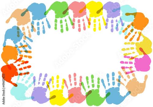 hands forming a frame, vector, free copy space
