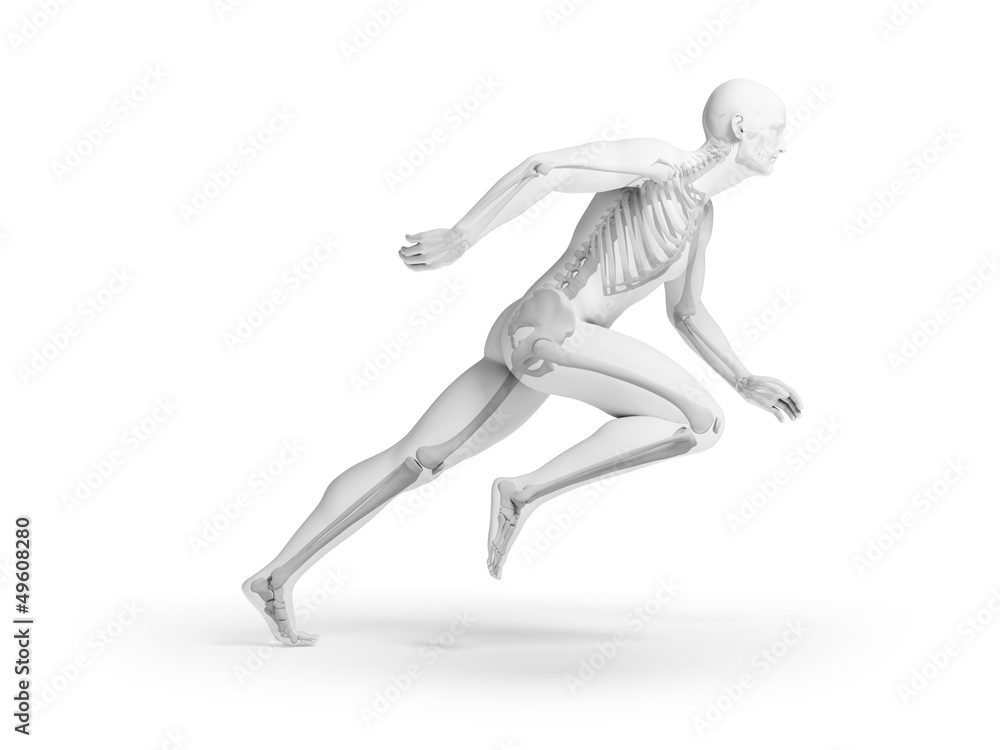 3d rendered illustration - sprinter 3d rendered illustration - sprinter