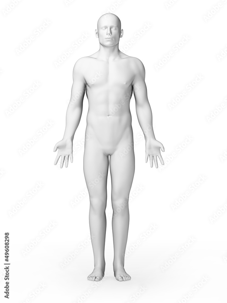 Naklejka premium 3d rendered illustration - white male