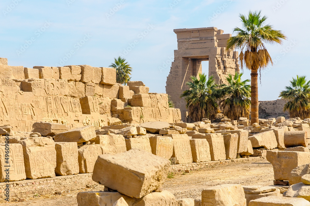 A view of the Karnak temple in Luxor, Egypt. East Gate, Portal Of Nectanebo I