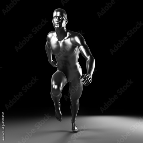 3d rendered illustration - metal runner