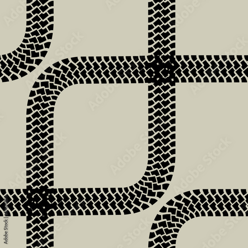 Seamless wallpaper tire tracks pattern illustration vector backg