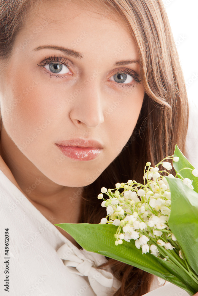 Woman with lilies of the valley Woman with lilies of the valley