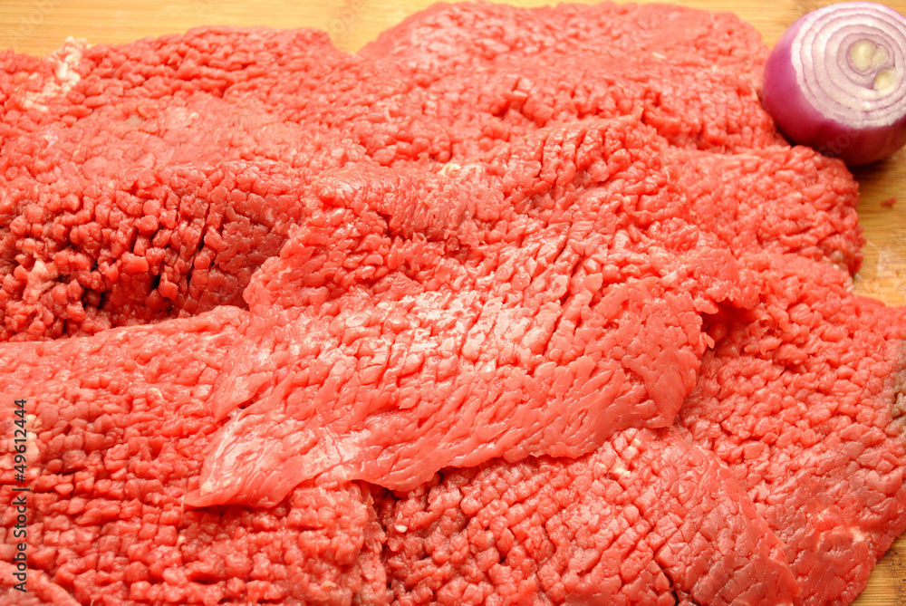 Fresh Cube Steaks on a Cutting Board Fresh Cube Steaks on a Cutting Board