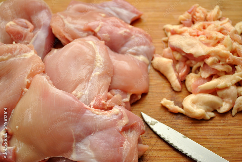 Boneless Chicken With the Fat Trimmed on the Side Boneless Chicken With the Fat Trimmed on the Side