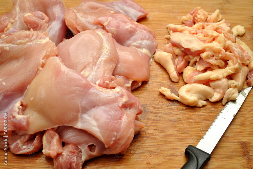Chicken Fat on the Side After Cleaning Boneless Thighs Chicken Fat on the Side After Cleaning Boneless Thighs