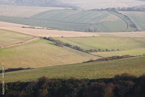 The rolling hills of the South Downs.