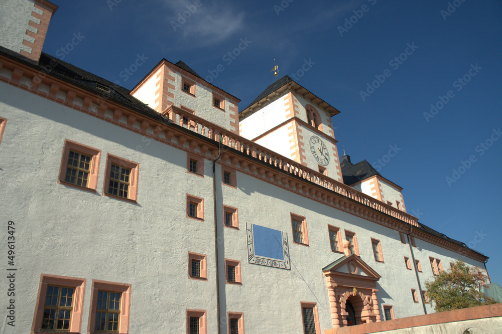 Fassade von Schloss Augustusburg in Sachsen, Deutschland