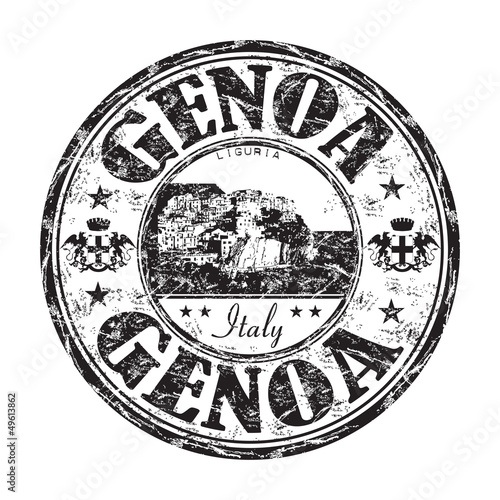 Genoa grunge rubber stamp