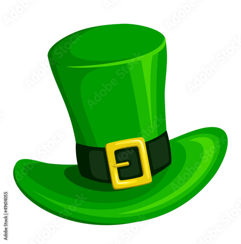 Leprechaun hat. Vector illustration.