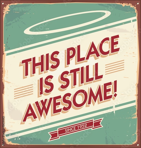 Retro metal sign or poster background
