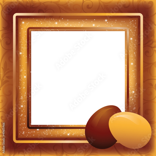 Easter photo frame in style scrapbooking, vector